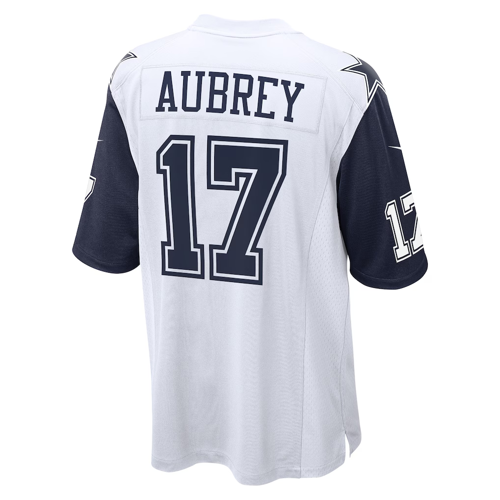 tocy D.Cowboys #17 Brandon Aubrey White Alternate Game Team Stitched Jerseys