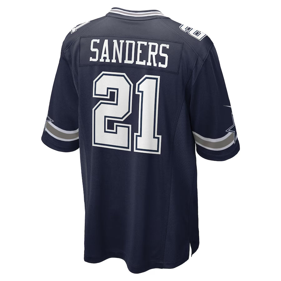 tocy D.Cowboys #21 Deion Sanders Player Navy Home Game Stitched Jerseys