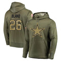 tocy D.Cowboys #26 DaRon Bland Player Olive Salute to Service Pullover Hoodies Home Game Stitched Jerseys