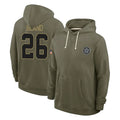 tocy D.Cowboys #26 DaRon Bland Player Olive Salute to Service Pullover Hoodies Limited Stitched Jerseys