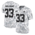 tocy D.Cowboys #33 Javonte Williams Player Arctic Camo Salute to Service Limited Home Game Stitched Jerseys