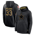 tocy D.Cowboys #33 Javonte Williams Player Black Salute to Service Pullover Hoodies Limited Stitched Jerseys