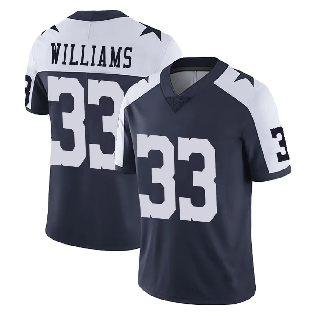 tocy D.Cowboys #33 Javonte Williams Player Navy-White Limited Alternate Vapor Untouchable Home Game Stitched Jerseys