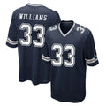 tocy D.Cowboys #33 Javonte Williams Player Navy Home Game Stitched Jerseys
