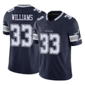 tocy D.Cowboys #33 Javonte Williams Player Navy Limited Vapor F.U.S.E. Home Game Stitched Jerseys