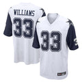 tocy D.Cowboys #33 Javonte Williams Player White-Navy Home Game Stitched Jerseys