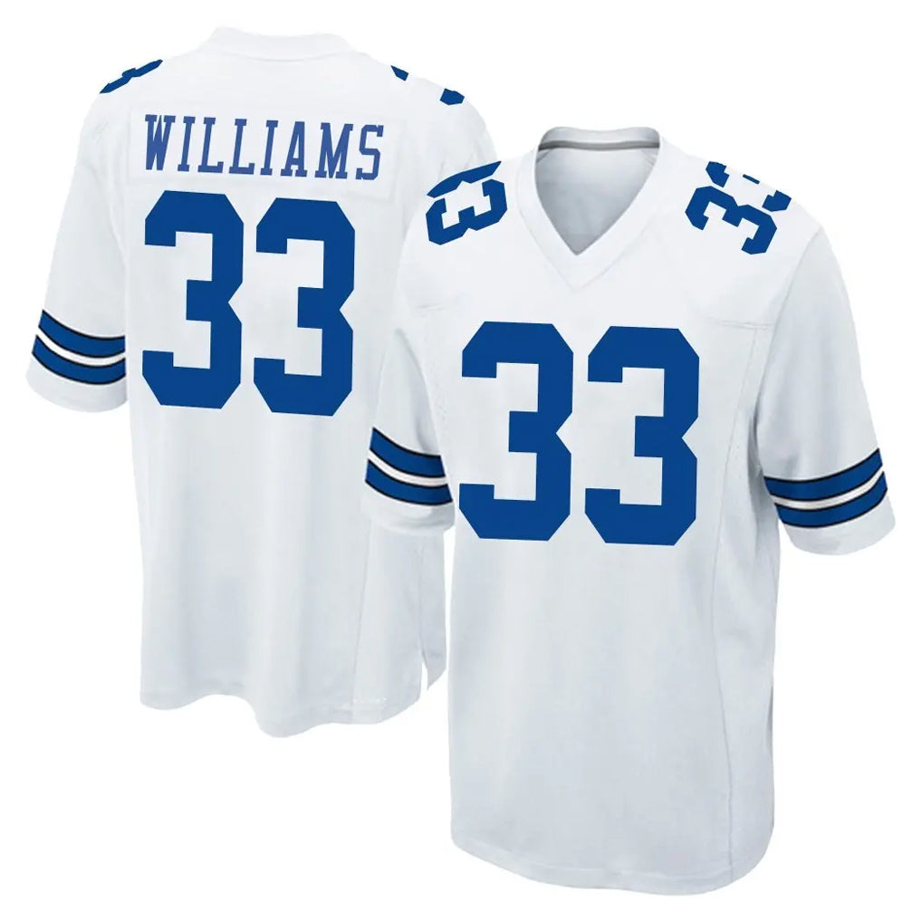 tocy D.Cowboys #33 Javonte Williams Player White Home Game Stitched Jerseys