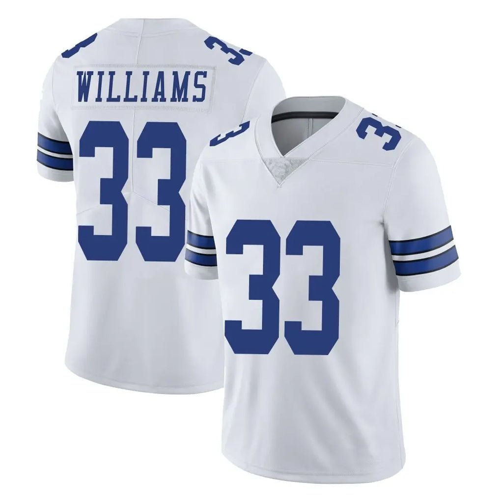 tocy D.Cowboys #33 Javonte Williams Player White Vapor Untouchable Limited Home Game Stitched Jerseys