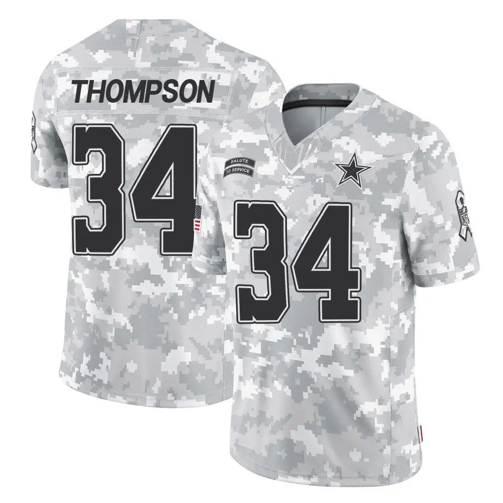 tocy D.Cowboys #34 Jalen Thompson Player Arctic Camo Salute to Service Limited Home Game Stitched Jerseys