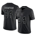 tocy D.Cowboys #34 Jalen Thompson Player Black Limited Reflective Home Game Stitched Jerseys