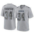 tocy D.Cowboys #34 Jalen Thompson Player Gray Atmosphere Fashion Home Game Stitched Jerseys