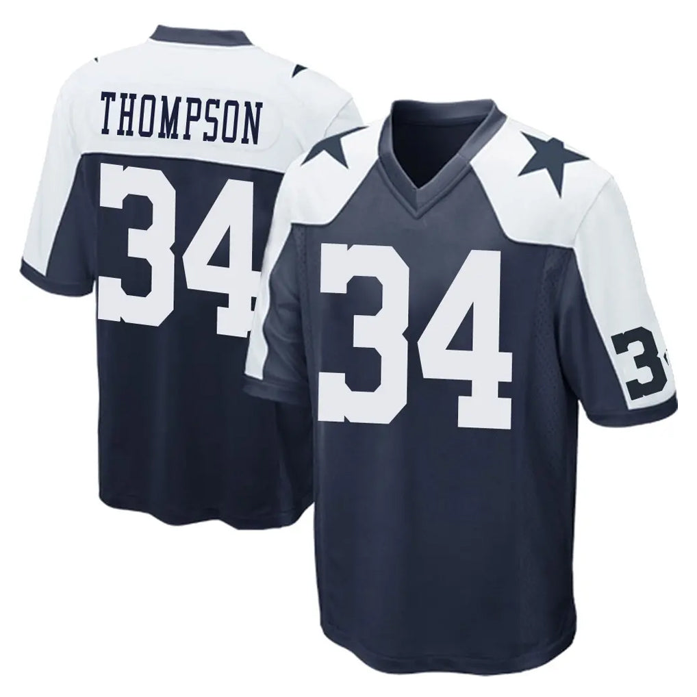 tocy D.Cowboys #34 Jalen Thompson Player Navy-White Alternate Home Game Stitched Jerseys