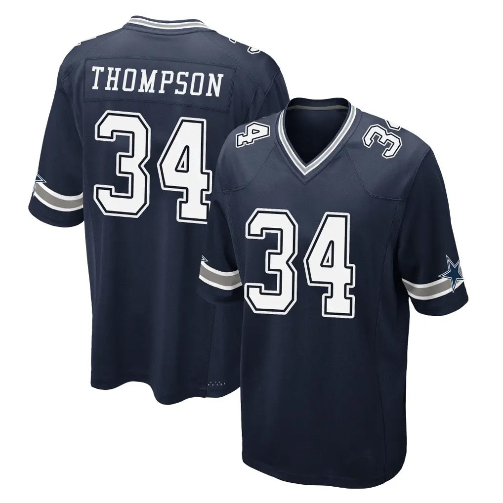 tocy D.Cowboys #34 Jalen Thompson Player Navy Home Game Stitched Jerseys