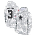 tocy D.Cowboys #3 George Pickens Player Arctic Camo Salute to Service Hoodies Limited Game Stitched Jerseys
