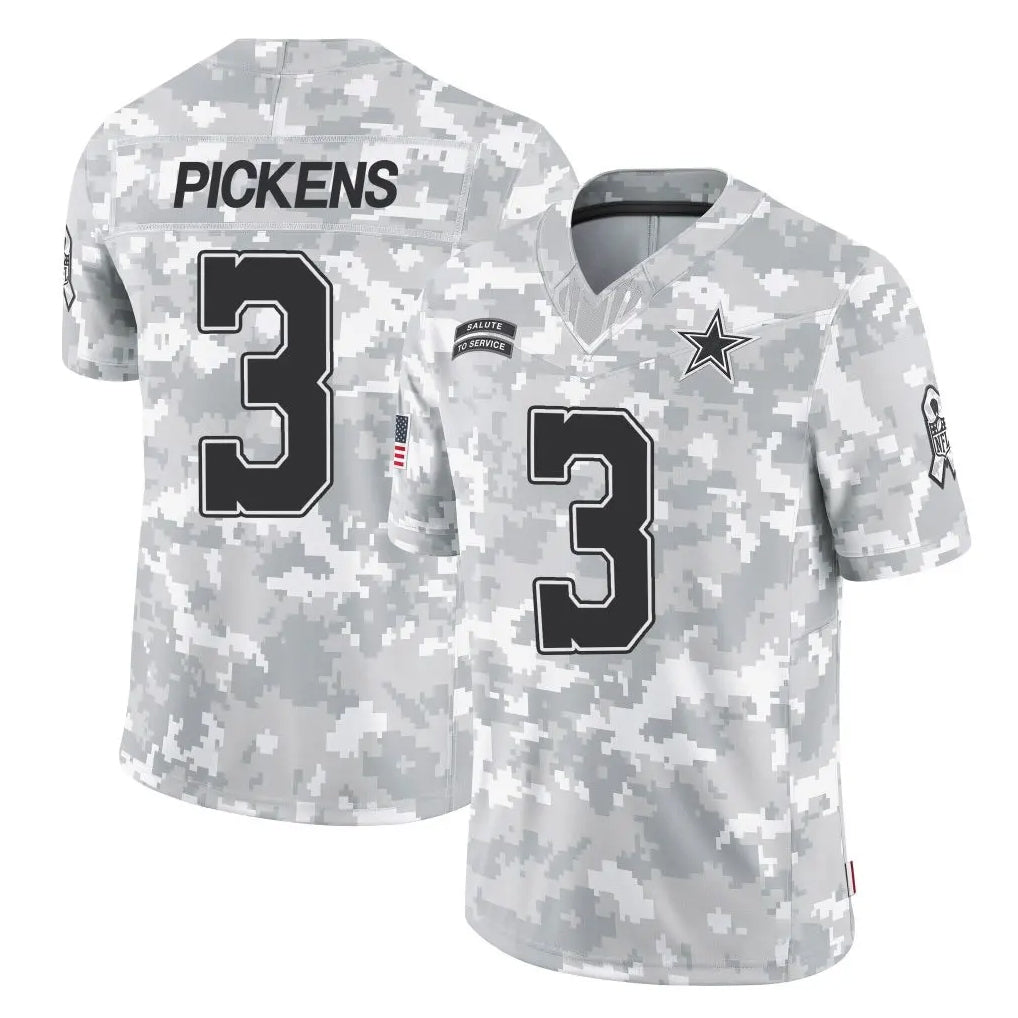 tocy D.Cowboys #3 George Pickens Player Arctic Camo Salute to Service Limited Home Game Stitched Jerseys