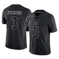 tocy D.Cowboys #3 George Pickens Player Black Limited Reflective Home Game Stitched Jerseys