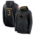 tocy D.Cowboys #3 George Pickens Player Black Salute to Service Pullover Hoodies Limited Stitched Jerseys