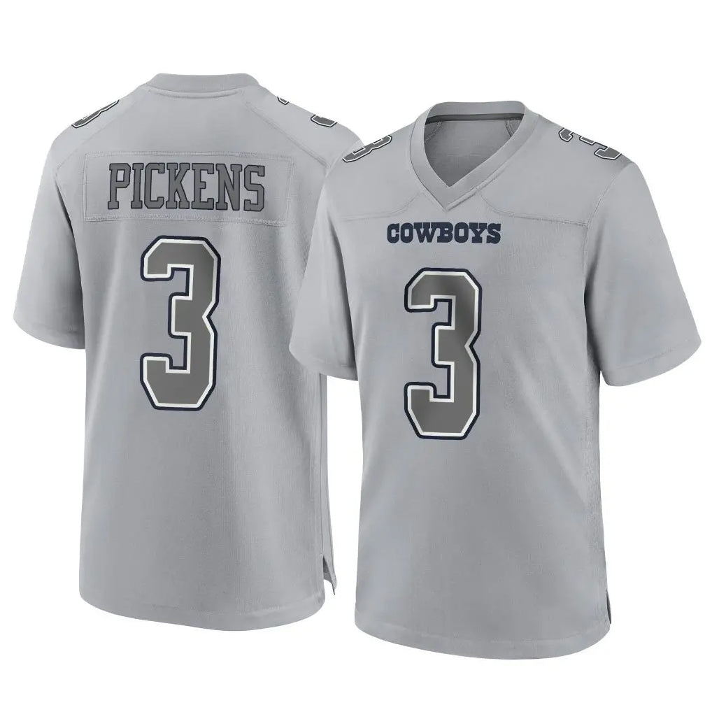 tocy D.Cowboys #3 George Pickens Player Gray Atmosphere Fashion Home Game Stitched Jerseys