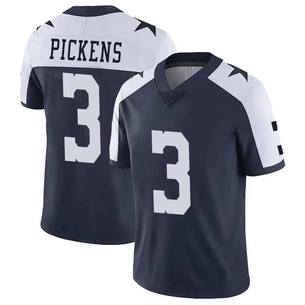 tocy D.Cowboys #3 George Pickens Player Navy-White Limited Alternate Vapor Untouchable Home Game Stitched Jerseys