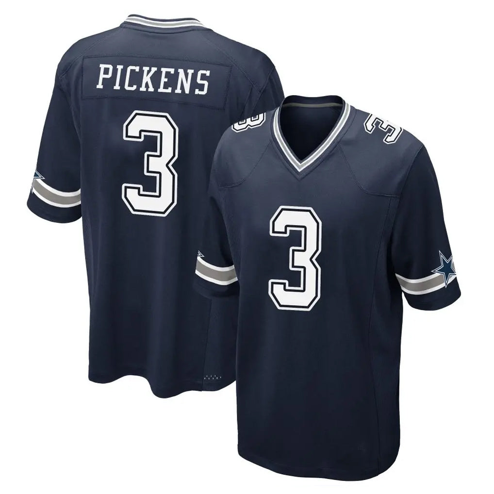 tocy D.Cowboys #3 George Pickens Player Navy Home Game Stitched Jerseys