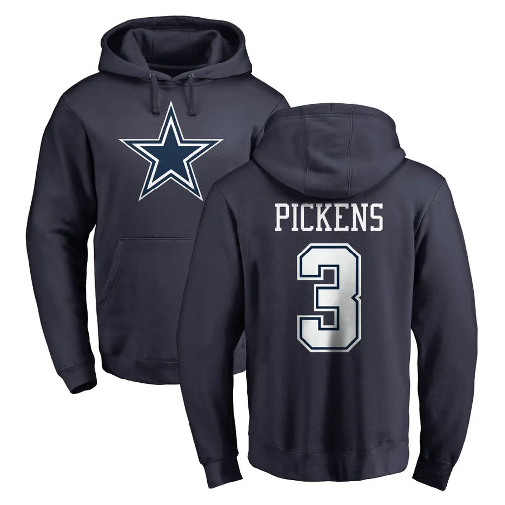 tocy D.Cowboys #3 George Pickens Player Navy Pullover Hoodies Limited Stitched Jerseys