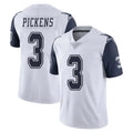 tocy D.Cowboys #3 George Pickens Player White-Navy Limited Color Rush Vapor Untouchable Home Game Stitched Jerseys