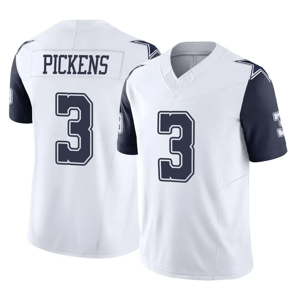 tocy D.Cowboys #3 George Pickens Player White-Navy Limited Vapor F.U.S.E. Home Game Stitched Jerseys