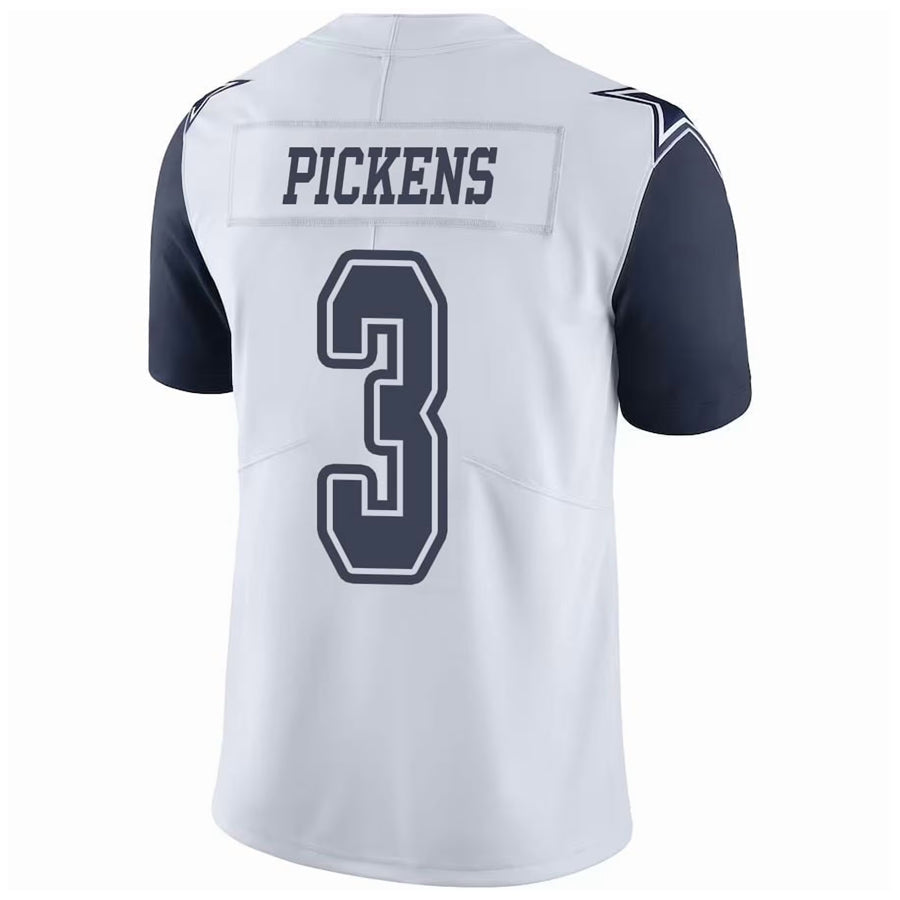 tocy D.Cowboys #3 George Pickens Player White Throwback Stitched Jerseys
