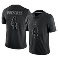 tocy D.Cowboys #4 Dak Prescott Player Black Limited Reflective Home Game Stitched Jerseys