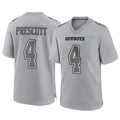 tocy D.Cowboys #4 Dak Prescott Player Gray Atmosphere Fashion Home Game Stitched Jerseys