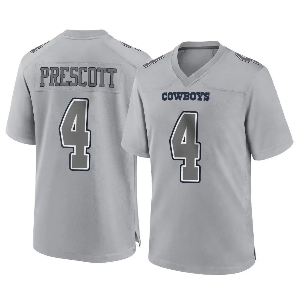 tocy D.Cowboys #4 Dak Prescott Player Gray Atmosphere Fashion Home Game Stitched Jerseys