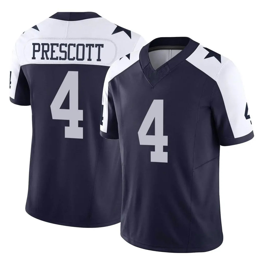 tocy D.Cowboys #4 Dak Prescott Player Navy-White Limited Alternate Vapor F.U.S.E. Home Game Stitched Jerseys