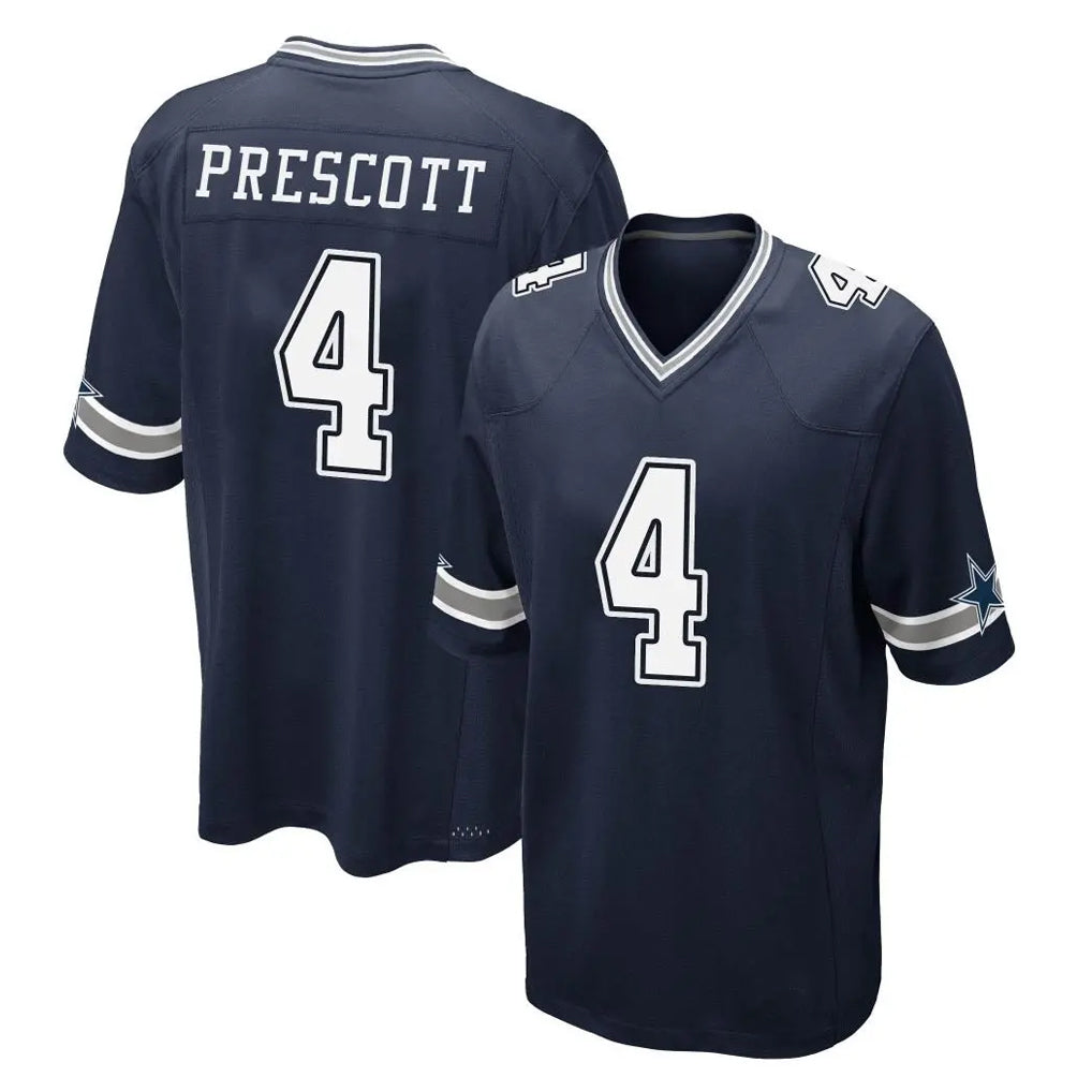 tocy D.Cowboys #4 Dak Prescott Player Navy Home Game Stitched Jerseys