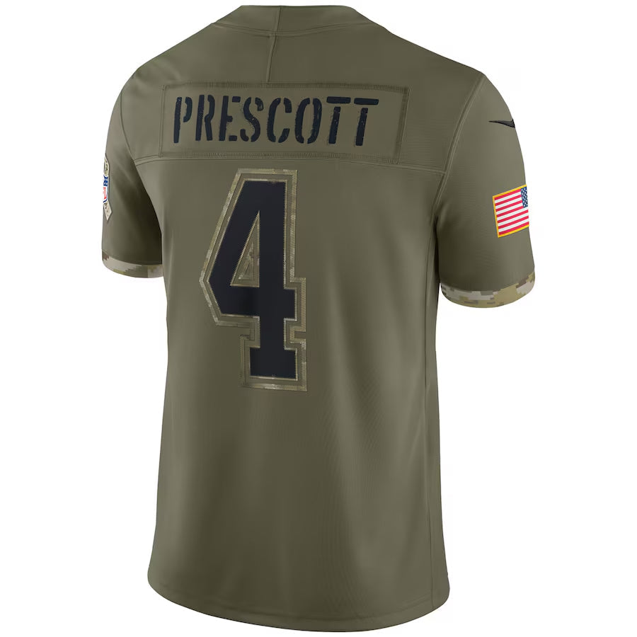 tocy D.Cowboys #4 Dak Prescott Player Olive Salute To Service Limited Stitched Jerseys