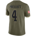 tocy D.Cowboys #4 Dak Prescott Player Olive Salute To Service Limited Stitched Jerseys