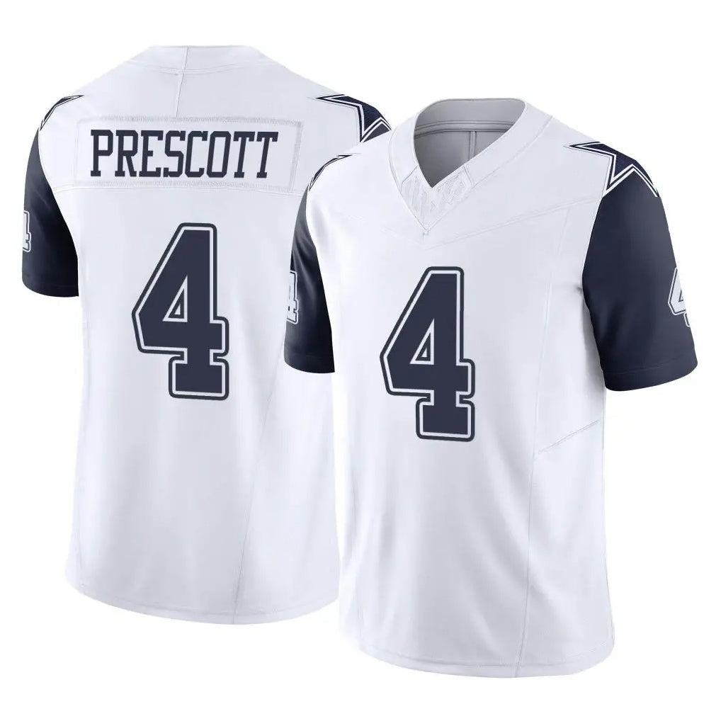 tocy D.Cowboys #4 Dak Prescott Player White-Navy Limited Vapor F.U.S.E. Home Game Stitched Jerseys