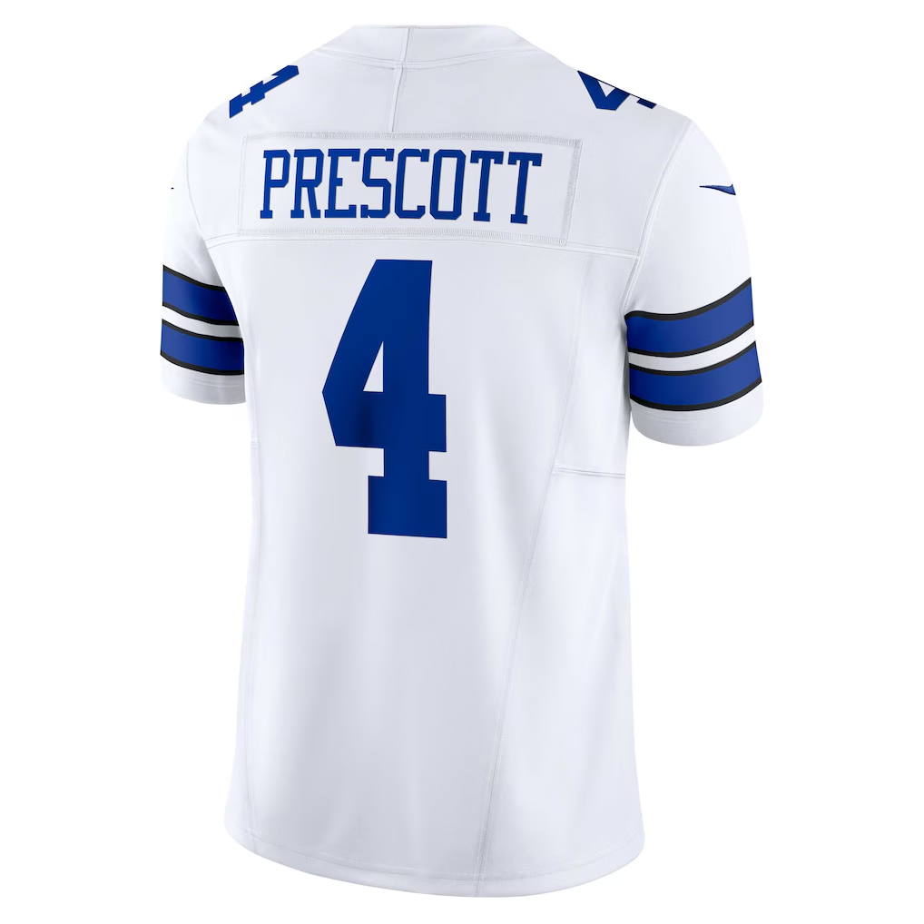 tocy D.Cowboys #4 Dak Prescott White Vapor F.U.S.E. Limited Stitched Jerseys