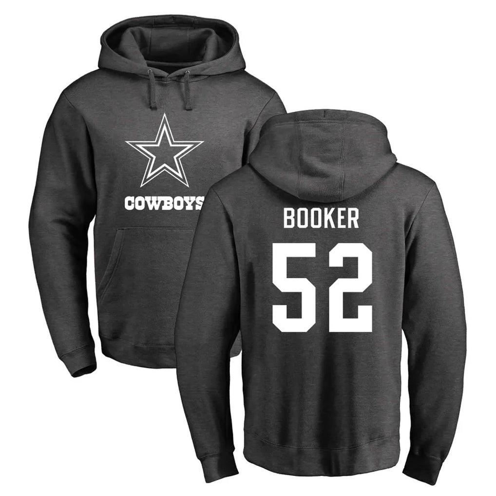 tocy D.Cowboys #52 Tyler Booker Player Ash One Color Pullover Hoodie Limited Stitched Jerseys