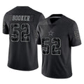 tocy D.Cowboys #52 Tyler Booker Player Black Limited Reflective Home Game Stitched Jerseys