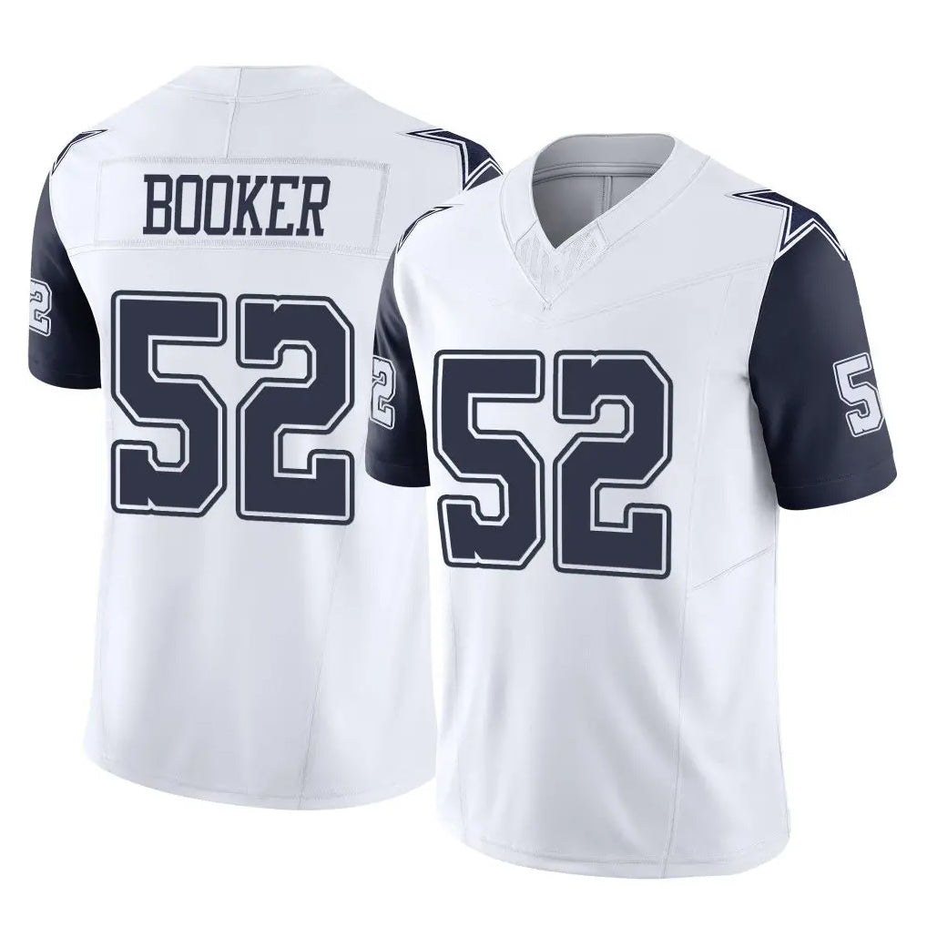 tocy D.Cowboys #52 Tyler Booker Player White-Navy Limited Vapor F.U.S.E. Home Game Stitched Jerseys