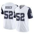 tocy D.Cowboys #52 Tyler Booker Player White-Navy Limited Vapor F.U.S.E. Home Game Stitched Jerseys