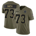 tocy D.Cowboys #73 Tyler Smith Player Olive 2025 Salute to Service Limited Home Game Stitched Jerseys