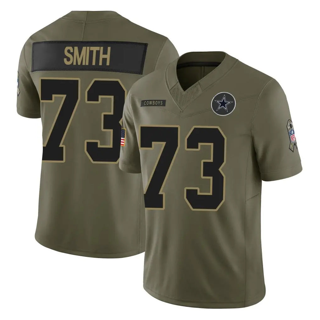 tocy D.Cowboys #73 Tyler Smith Player Olive 2025 Salute to Service Limited Home Game Stitched Jerseys