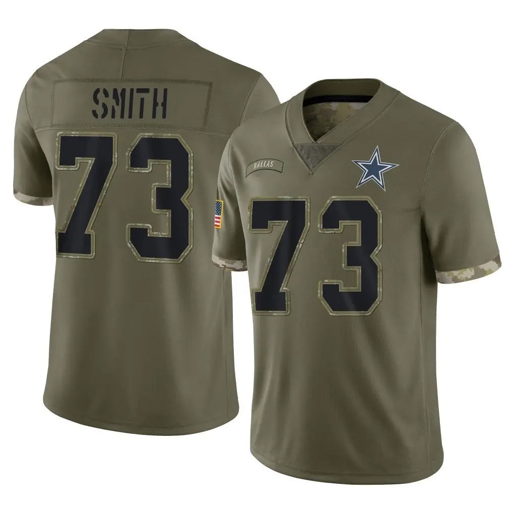 tocy D.Cowboys #73 Tyler Smith Player Olive Salute to Service Limited Game Stitched Jerseys