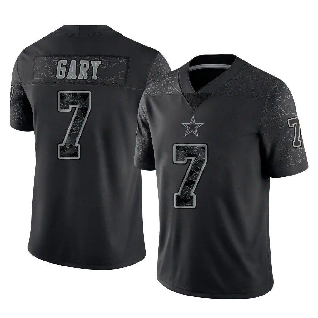 tocy D.Cowboys #7 Rashan Gary Player Black Limited Reflective Home Game Stitched Jerseys