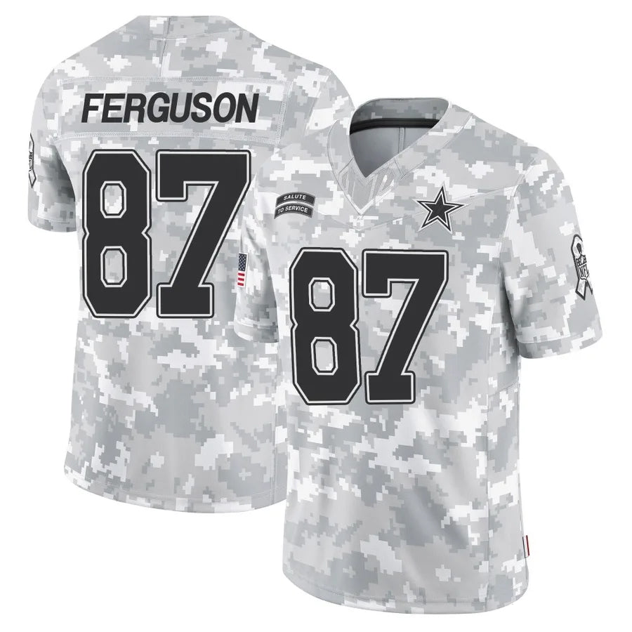 tocy D.Cowboys #87 Jake Ferguson Player Arctic Camo Salute to Service Limited Stitched Jerseys