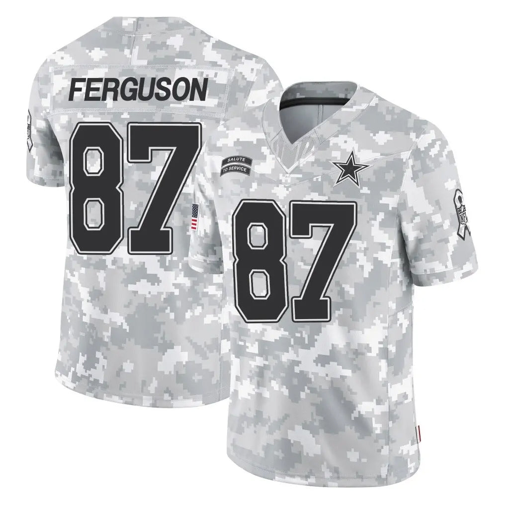 tocy D.Cowboys #87 Jake Ferguson Player Arctic Camo Salute to Service Limited Home Game Stitched Jerseys