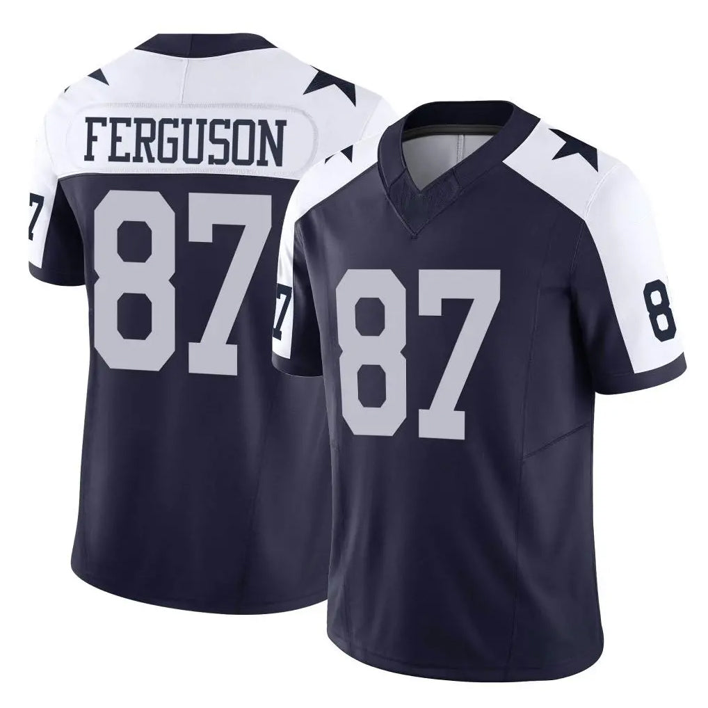 tocy D.Cowboys #87 Jake Ferguson Player Navy-White Limited Alternate Vapor F.U.S.E. Home Game Stitched Jerseys