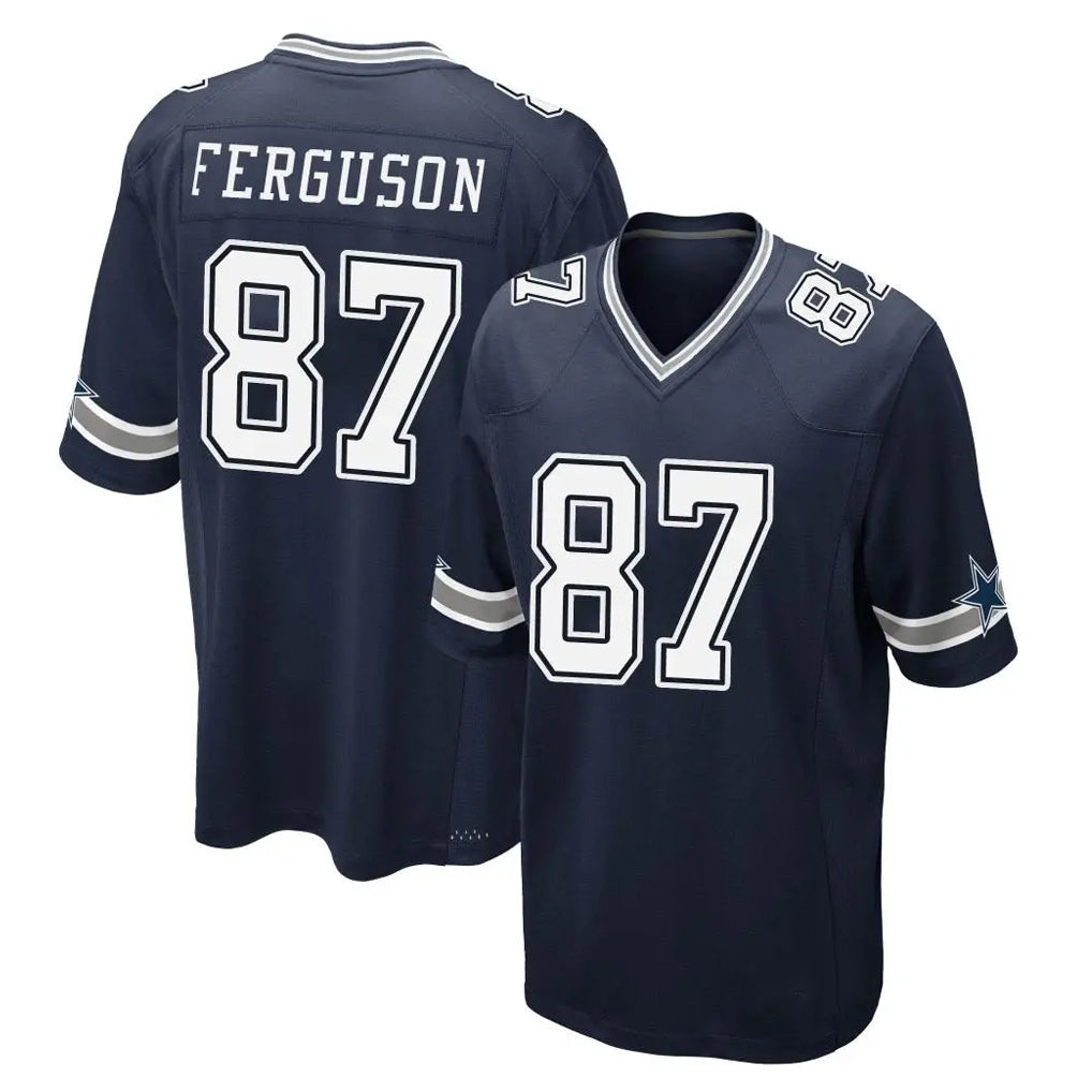tocy D.Cowboys #87 Jake Ferguson Player Navy Home Game Stitched Jerseys