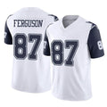 tocy D.Cowboys #87 Jake Ferguson Player White-Navy Limited Vapor F.U.S.E. Home Game Stitched Jerseys